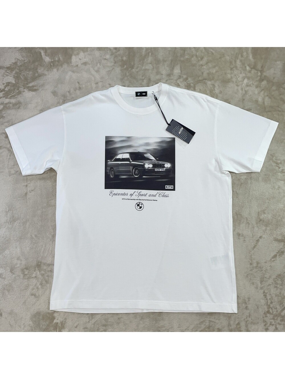 BRAND NEW Kith x BMW M3 Portrait Vintage White Tee Mens Size M - NWT